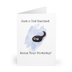 Tarjetas de felicitación de cumpleaños de renacuajo / Set de celebración divertida, deseos de cumpleaños, paquete de tarjetas adorables, comparte alegría, idea de regalo única