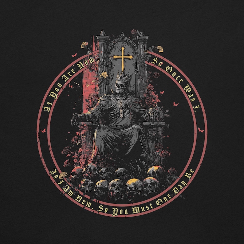 T-shirt Christian Memento Mori / Skeleton King - As You Are Now immagine 10