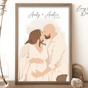 Faceless Portrait, custom illustration, photo illustration, personalised photo, personalised portrait, boyfriend gift, girlfriend gift