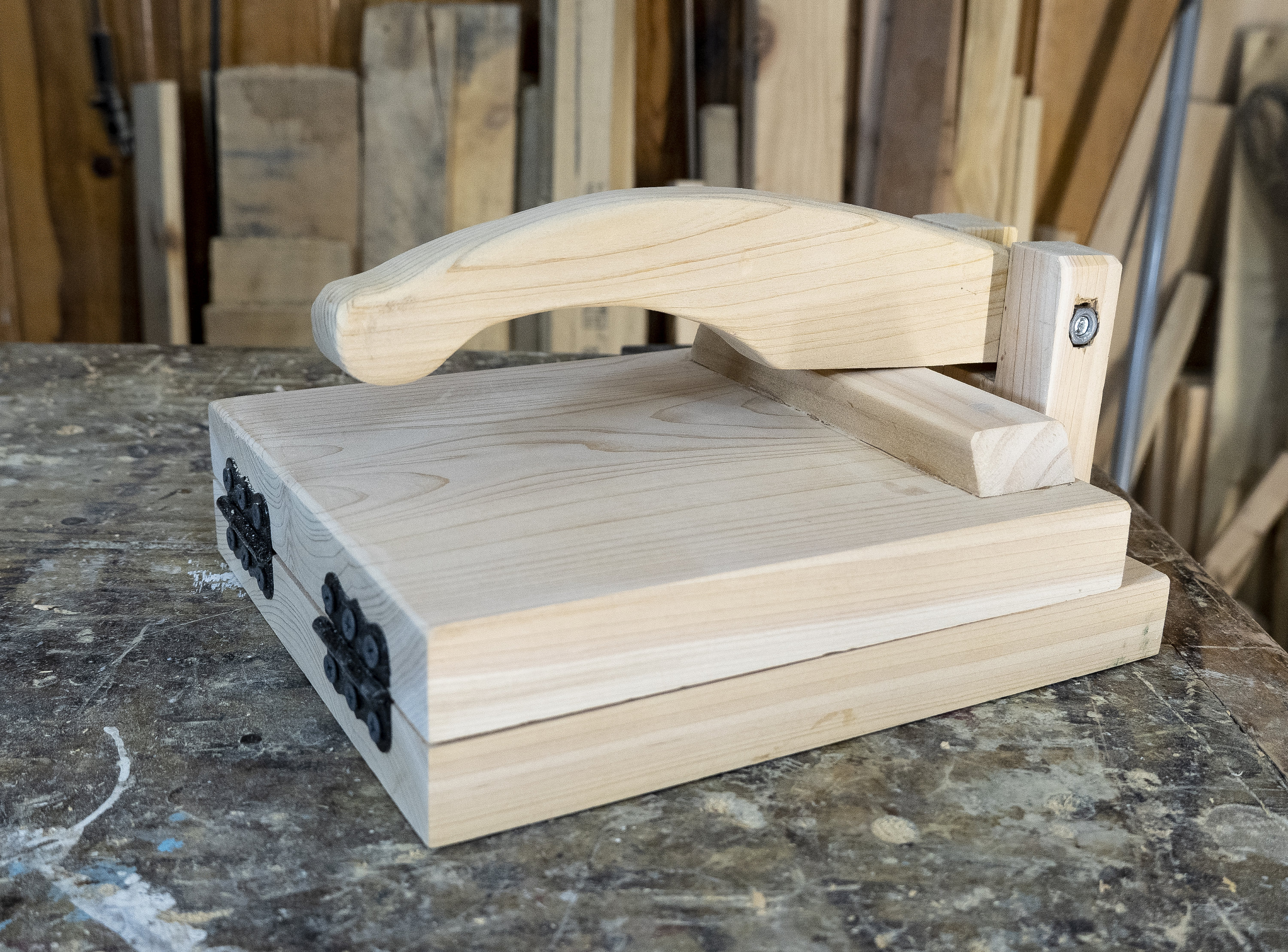 Pianpianzi Tortilla Holder for Toaster Mini Wooden Cutting Board