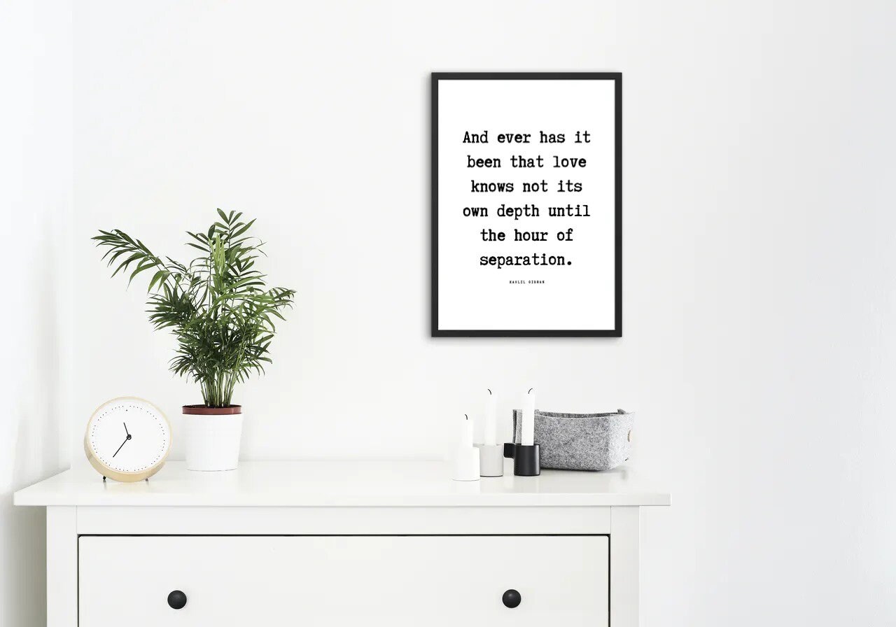 Kahlil Gibran Printable Love Quote Loss Quote Classic - Etsy