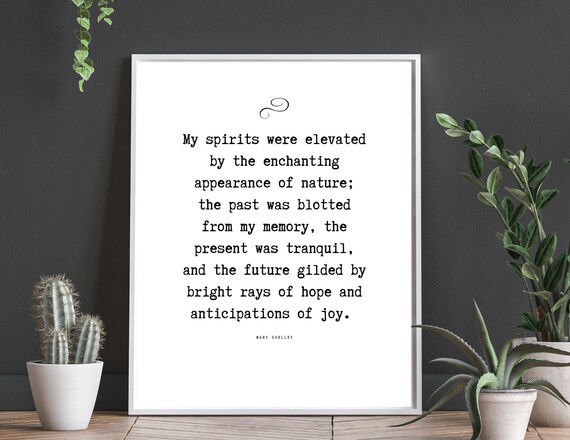 Mary Shelley Print Nature Quote Quotes | Etsy