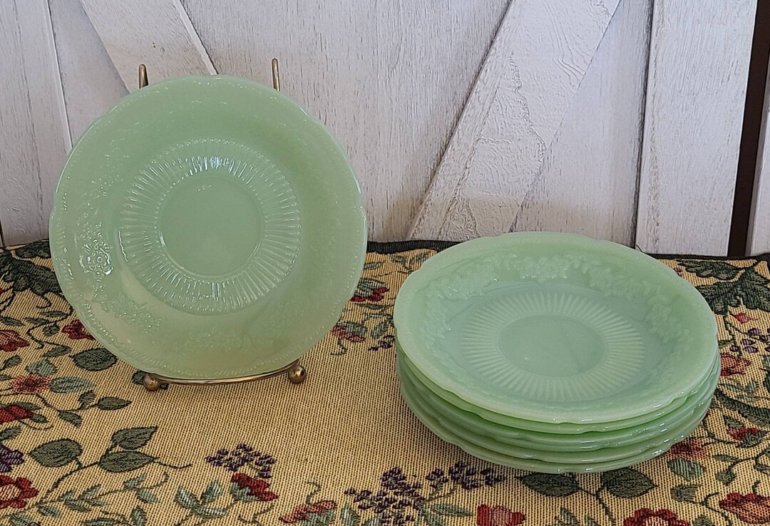 Vintage Jadeite Fire King Saucer. Etsy