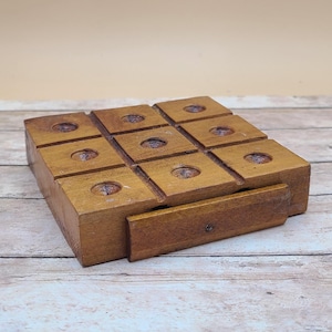 Wooden Pocket Tic Tac Toe Game