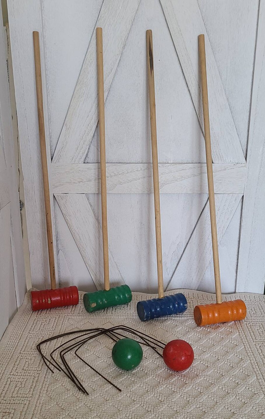 Vintage Parlor Croquet Set Etsy
