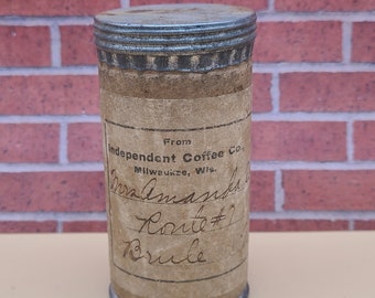 Vintage Cardboard and Metal Mailing Tube