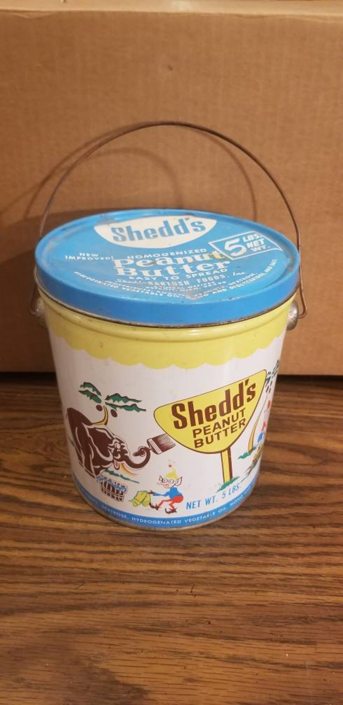 Vintage Shedd's Peanut Butter Metal Bucket. Etsy