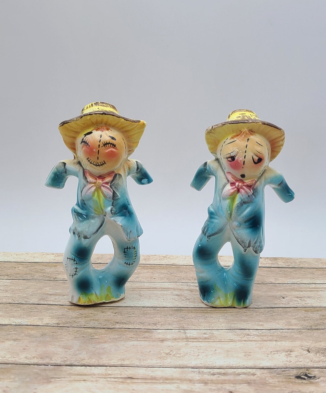 Salt Crow Vintage Scare Crow Salt and Pepper Shakers - Etsy