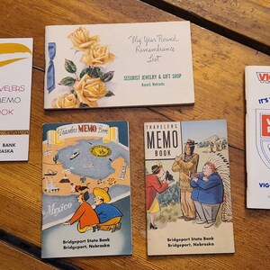Lot of 5 Vintage Memo Books.