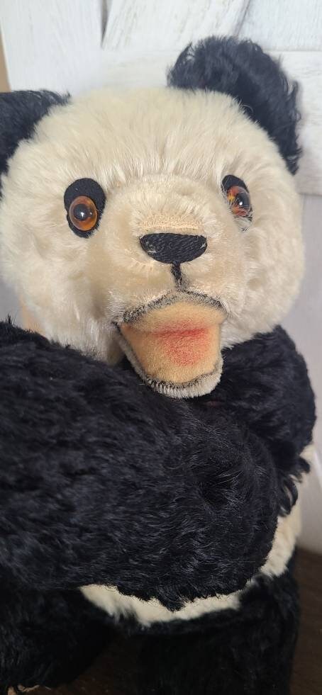 Vintage Steiff Panda Bear - Etsy