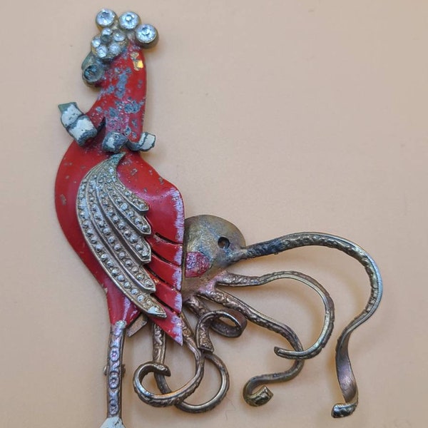 Vintage Art Deco Rooster Brooch