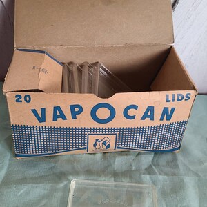 Vintage 1950s Vapo Can Lids.