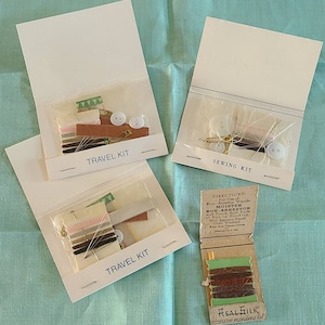 Set of 4 Vintage Sewing Travel Kits.