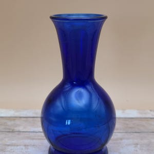 Vintage Cobalt Blue Glass Vase