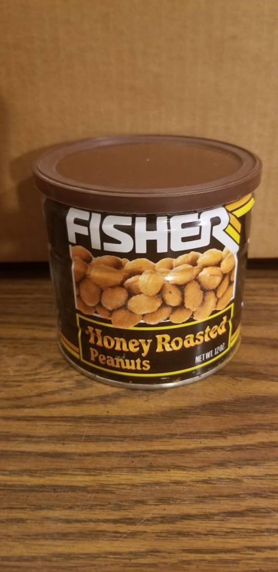 Vintage Fisher Honey Roasted Peanut Can. - Etsy