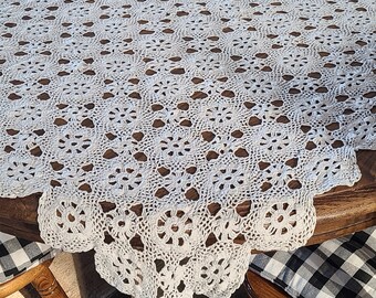 Vintage Crocheted Table Cloth