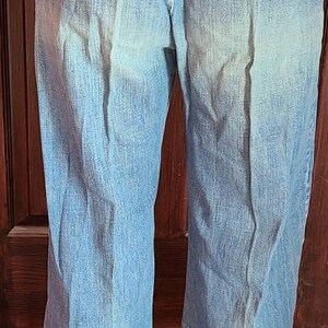 Vintage Bell Bottom jeans, with Really cute double zipper in the front. Size 13. image 3