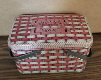 Vintage Dixie Queen Plug Cut Tobacco Tin