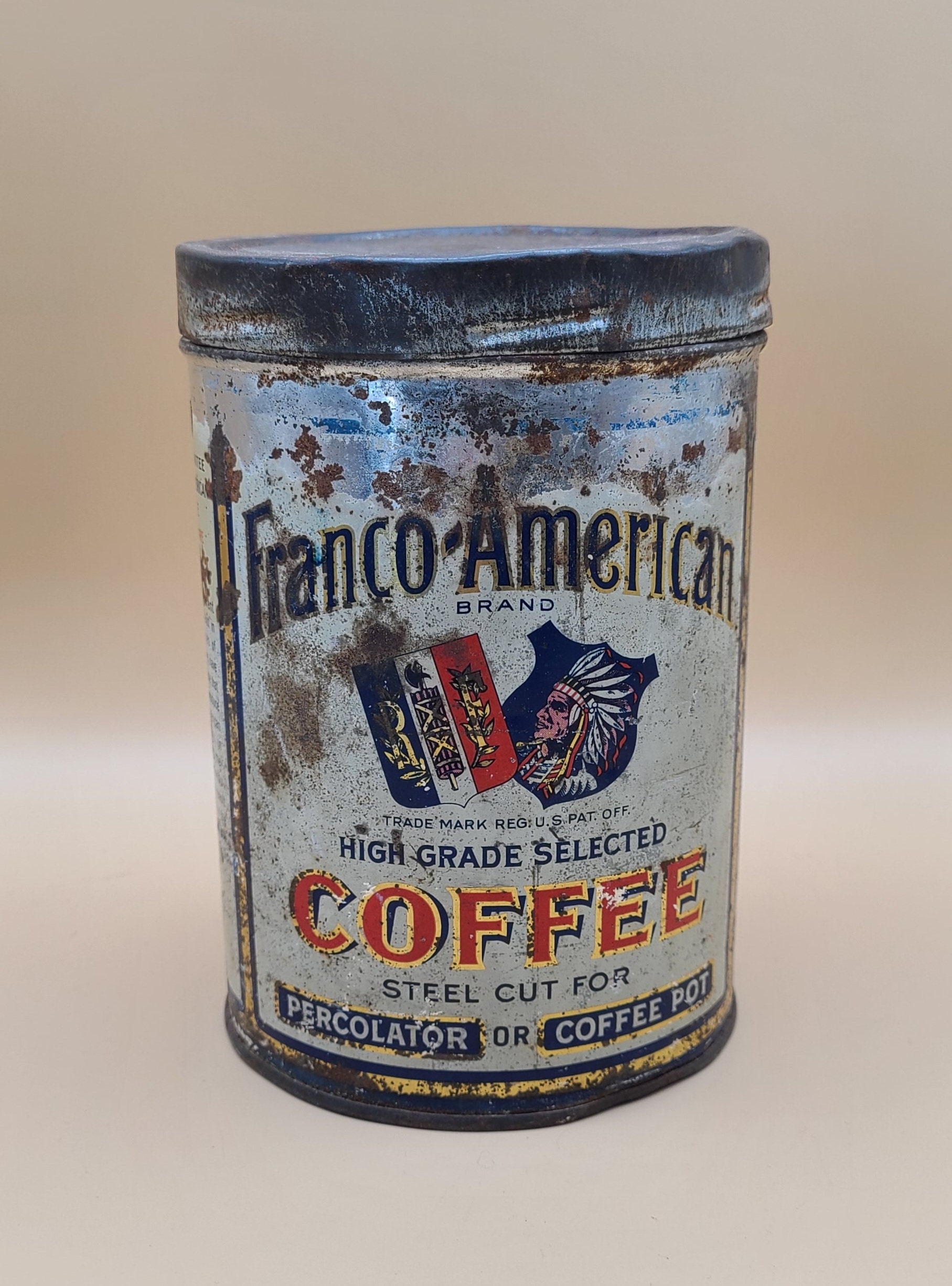 USA コーヒー缶3個★Vintage／アメリカ／Tin缶／当時物／Coffee Vintage Franco American Coffee Can - Etsy