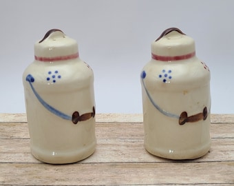 Vintage Milk Can Salt and Pepper Shakers