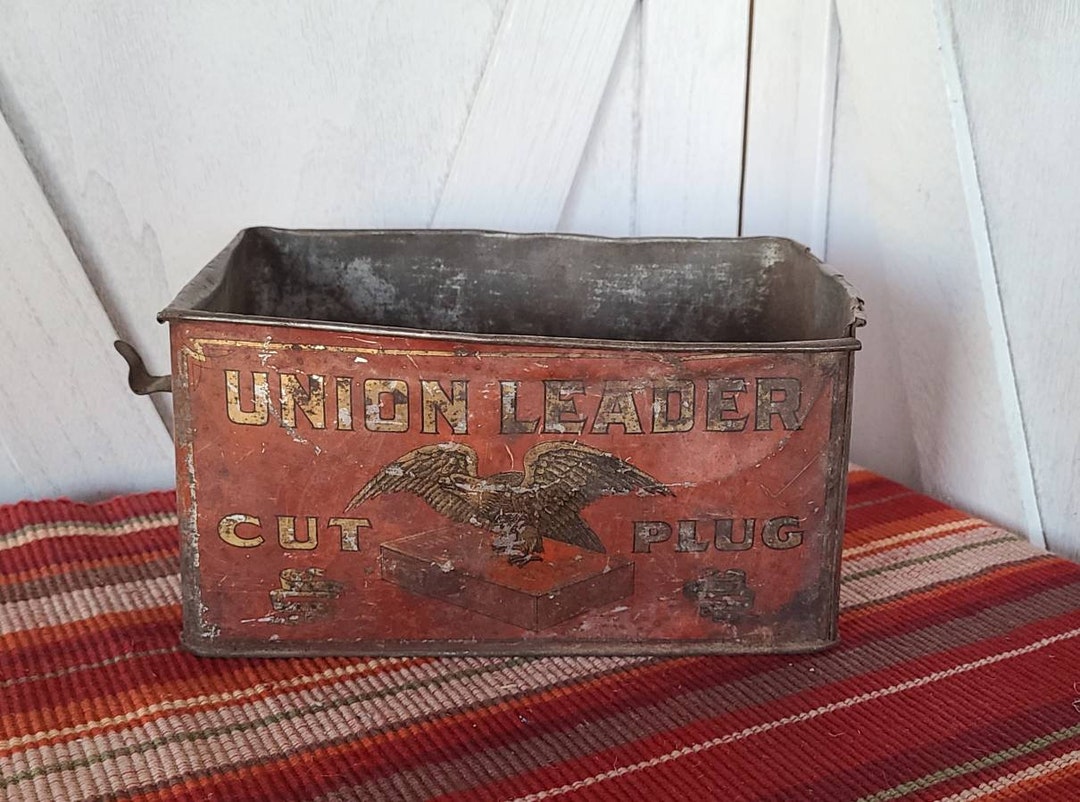 Vintage Union Leader Cut Plug Tobacco Tin. - Etsy