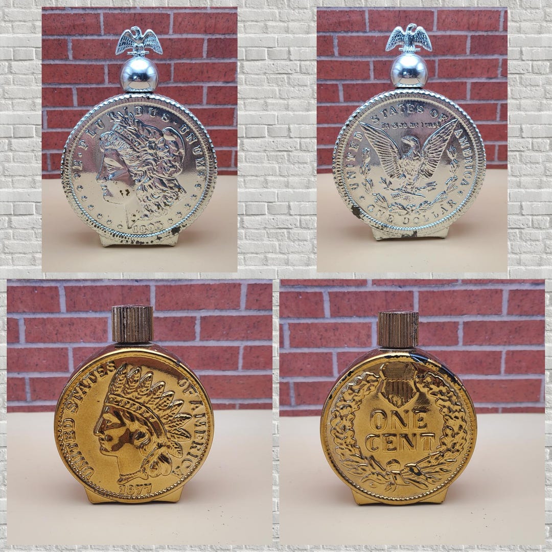 Vintage Avon Coin Shaped Aftershave Bottle - Etsy