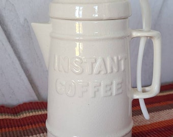 Vintage Mug with Lid and Spoon.