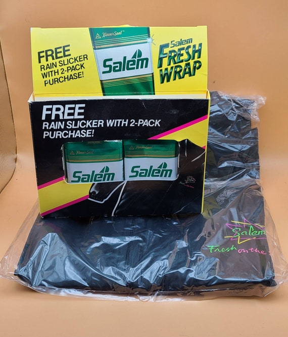 cigarette plastic wrapper Vintage Salem Cigarette Rain Slicker