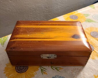 Vintage wooden jewelery box.