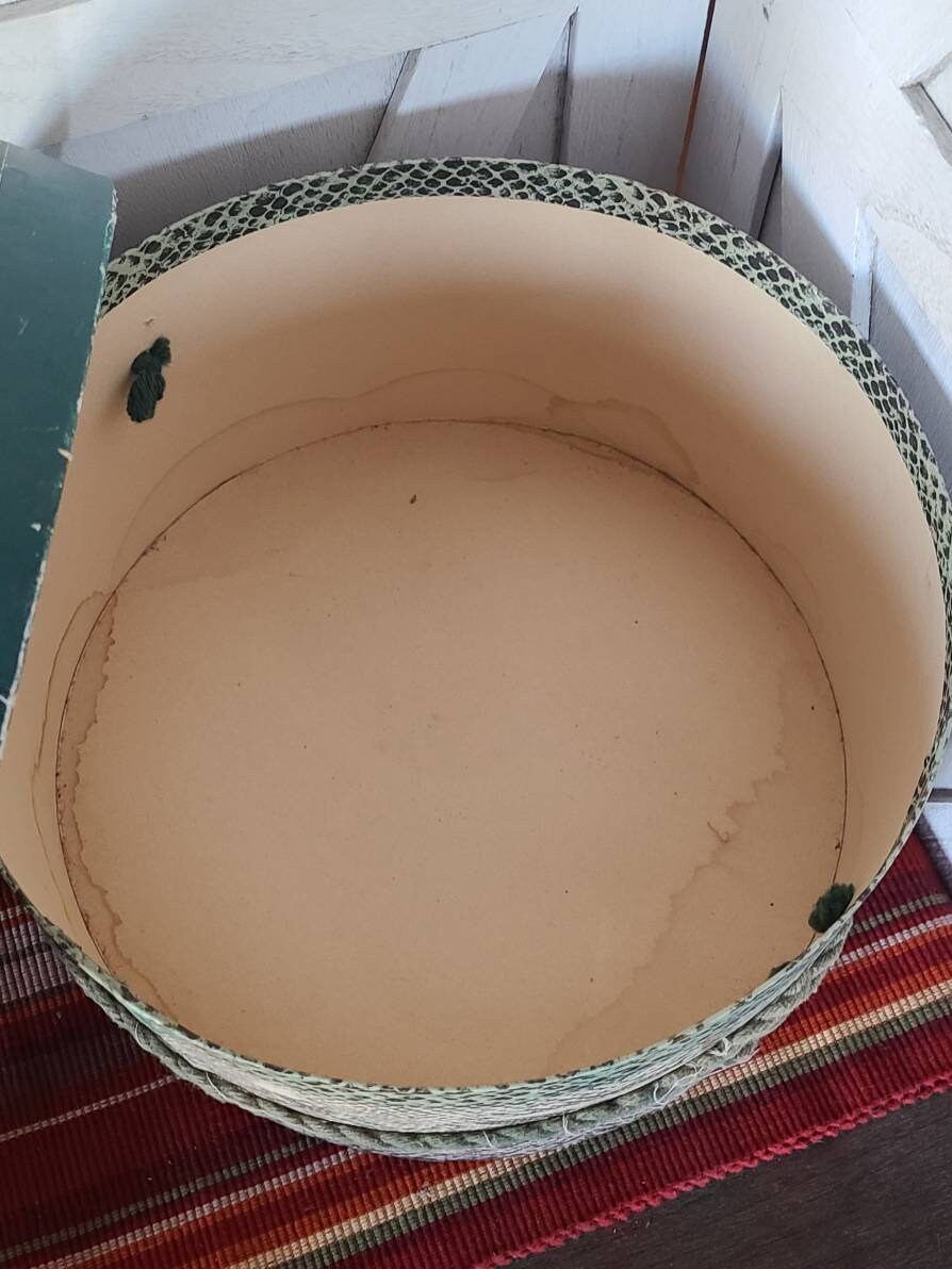 Vintage Snake Skin Pattern Hat Box. - Etsy display picture 1