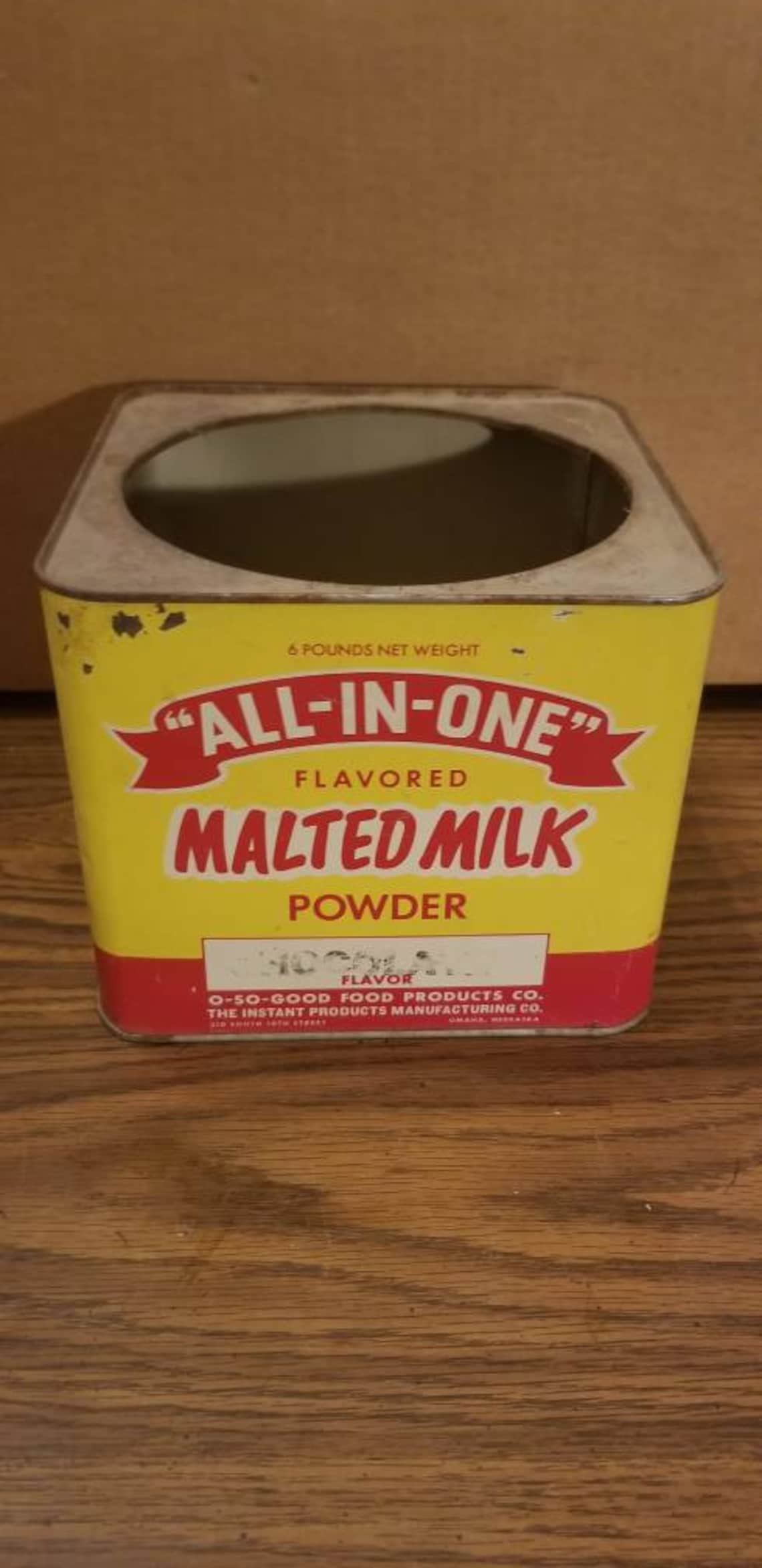 Vintage Huge All in One Malted Milk Powder Tin. Etsy
