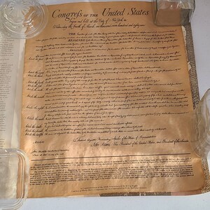 4 Page United States Constitution in it's Original Layout and Size.