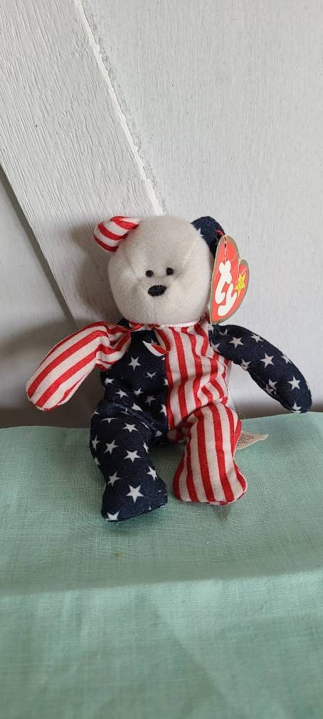 Ty Beanie Baby Spangle White Faced Bear. - Etsy Canada