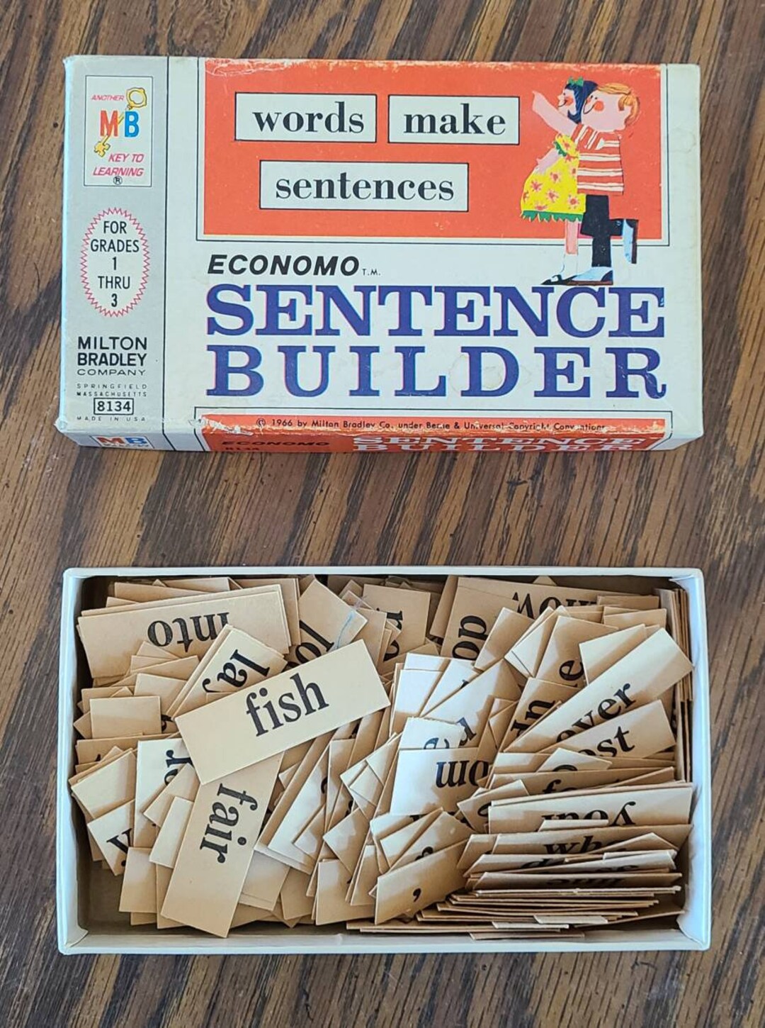 1966 Milton Bradley Sentence Builder. - Etsy