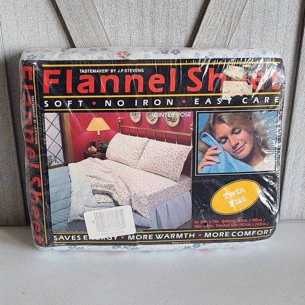 Twin Flannel Flat Sheet - Etsy