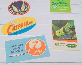 Vintage Airline Luggage Labels