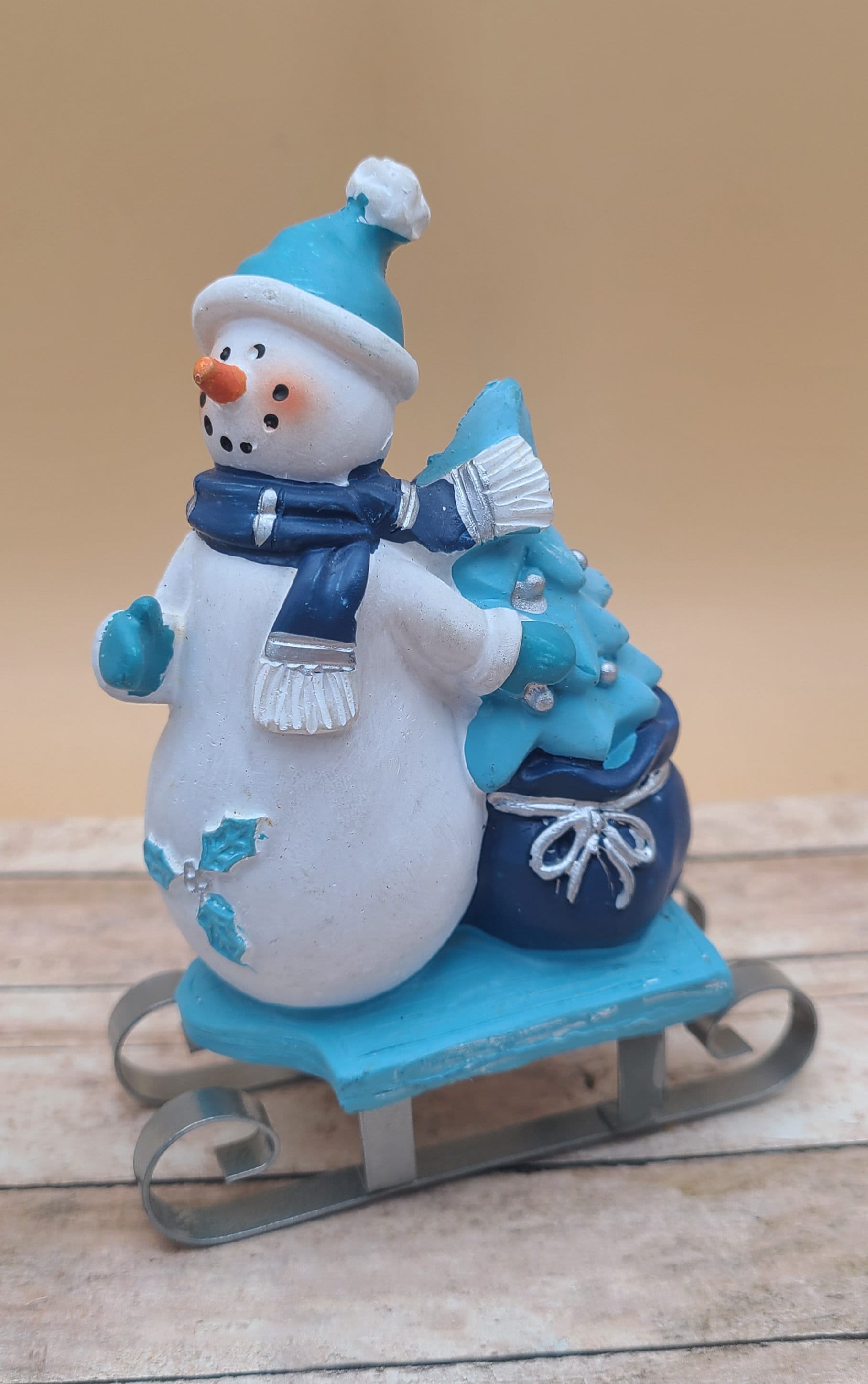   スノーマン フィギュア 3体セット Set of 3 Snowman Figurines - Etsy