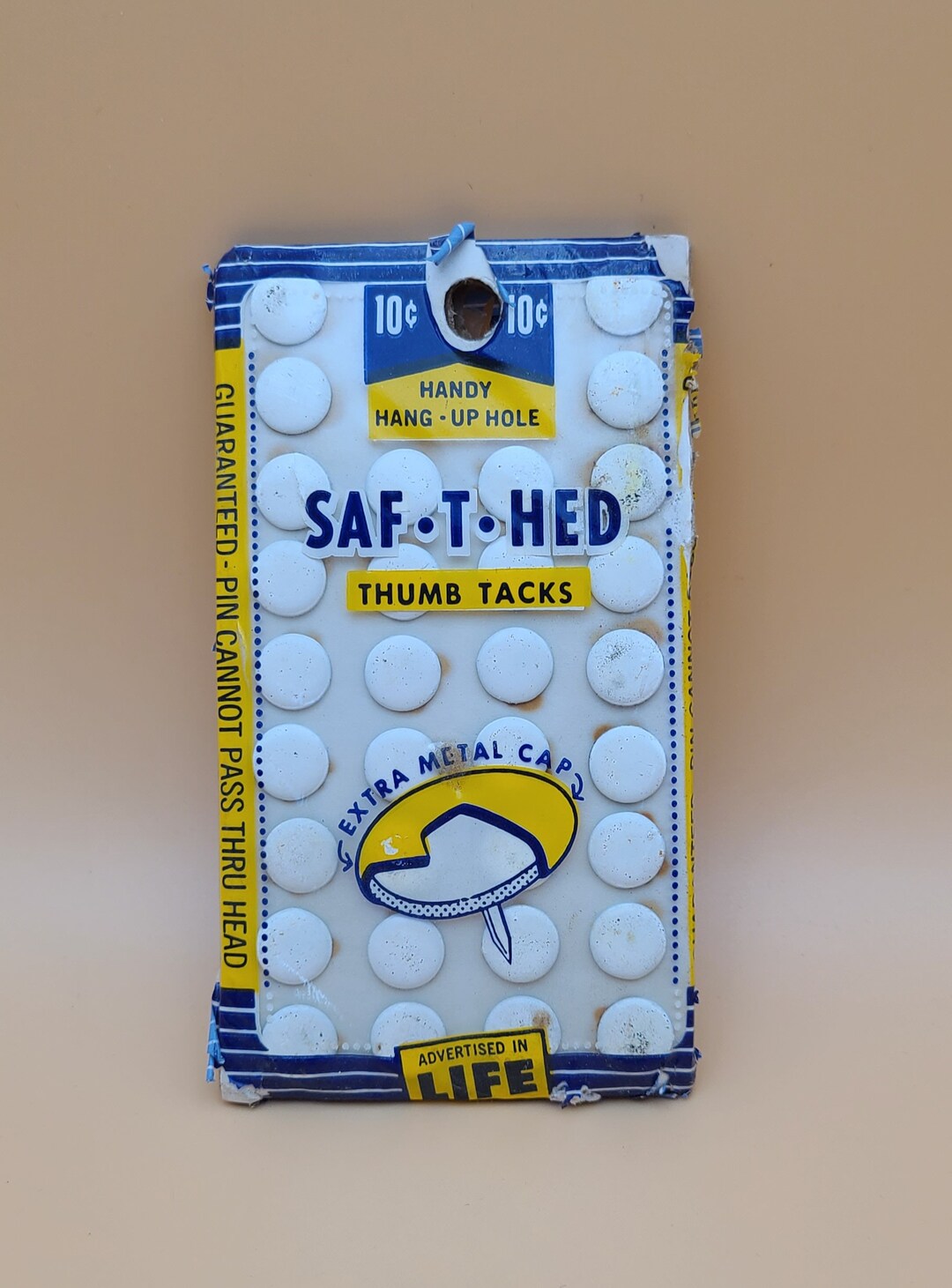 Vintage Package of Thumb Tacks Etsy
