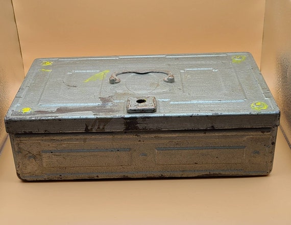 Vintage Metal Storage Box - Etsy