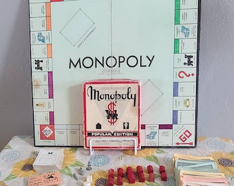 Vintage 1964 Red Box Monopoly Board Game. - Etsy