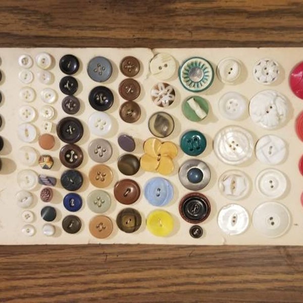 Vintage Button Cards Etsy