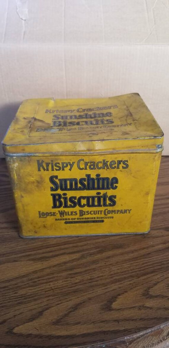 Vintage Krispy Crackers Sunshine Biscuits Tin. Etsy