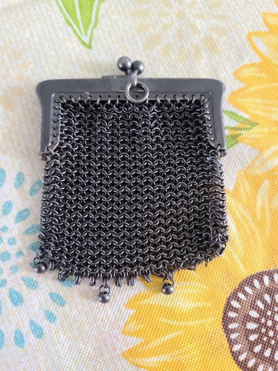 Vintage Metal Mesh Coin Purse - image 1