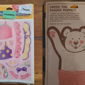 1988 Dress the Puppet Sticker set.
