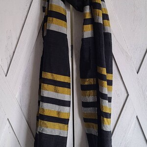 Vintage hand woven silk scarf.