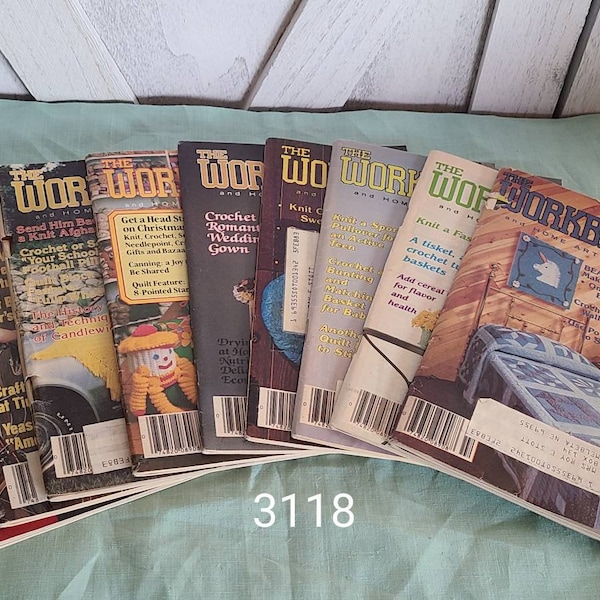 Vintage Work Basket Magazines.