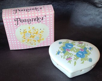 Vintage Ceramic Heart Shaped Pomander