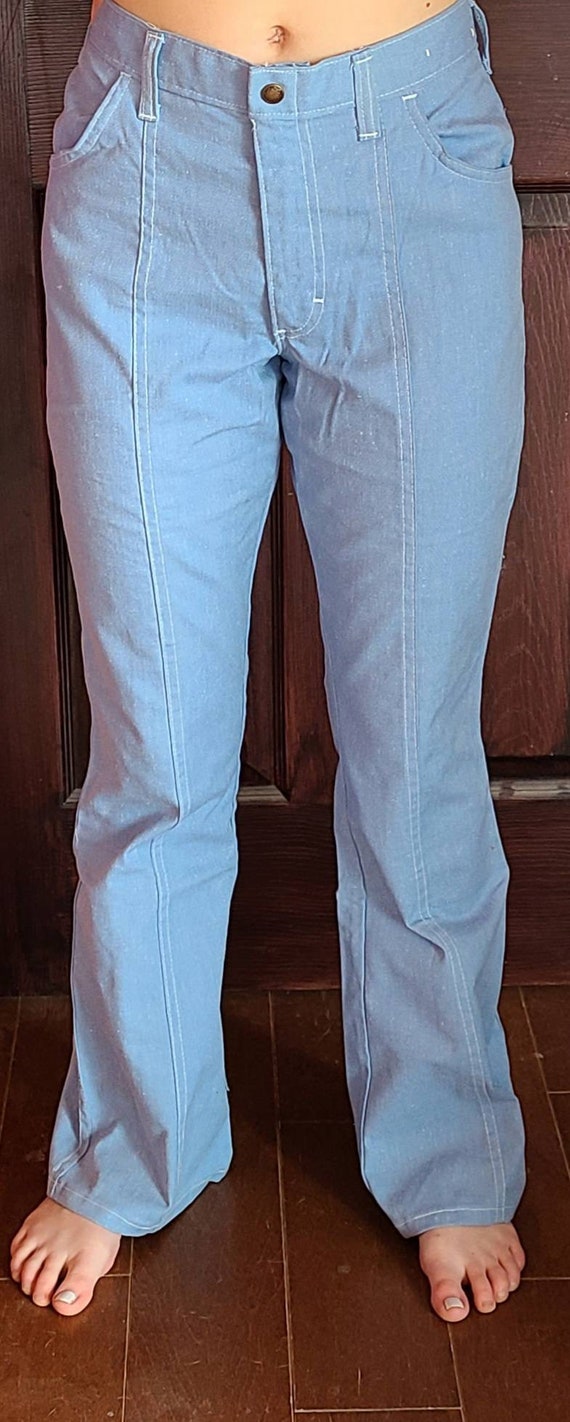 11 Bell Bottoms PantsJeans W27 L33 Vintage Stacy Slacks 70s-80s Blue