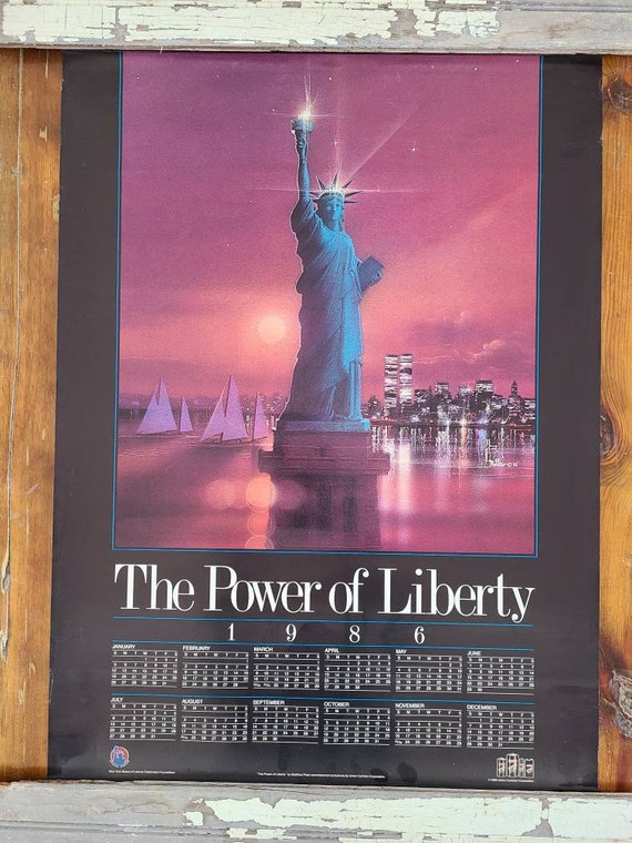 1986 the Power of Liberty Calendar in Poster Form. - Etsy