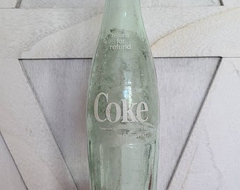 Vintage Green Glass Coca Cola Bottle.